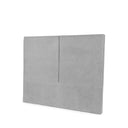 Cabecero tapizado BAYAMO con costura vertical central en gris claro