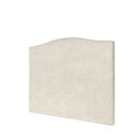 Cabecero tapizado LEBECHE de silueta ondulada en beige