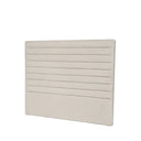 Cabecero tapizado XALOC con costuras horizontales en beige