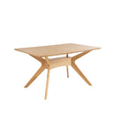 Mesa HELGA de 180 cm, en roble, vista en perspectiva