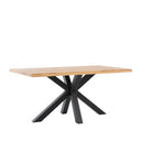 Mesa GRACE de 180 cm, en negro, vista en perspectiva