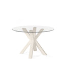 Mesa JADE de 100 cm, en beige, vista en perspectiva