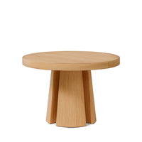 Mesa MARCELLA Redonda Extensible con Base de Roble