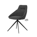 Silla CELIA, en gris oscuro, vista en perspectiva