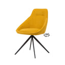 Silla CELIA, en mostaza, vista en perspectiva