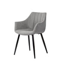 Silla FIONA, en gris claro, vista en perspectiva