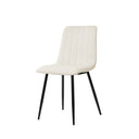 Silla XENA, en beige, vista en perspectiva