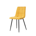 Silla BIMBA, en mostaza, vista en perspectiva