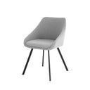 Silla LANNA, en gris claro, vista en perspectiva
