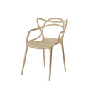 Silla VICTORIA, en beige, vista en perspectiva