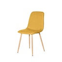 Silla ILIANA, en mostaza, vista en perspectiva