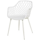 Silla CHARLOTTE, en blanco, vista en perspectiva