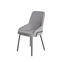 Silla GWEN, en gris claro, vista en perspectiva