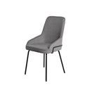 Silla GWEN, en gris oscuro, vista en perspectiva