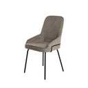 Silla GWEN, en taupe, vista en perspectiva