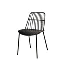 Silla NERINA, en negro, vista en perspectiva