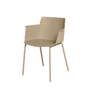 Silla DOLLY, en beige, vista en perspectiva