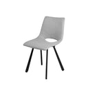 Silla BRIANA, en gris claro, vista en perspectiva