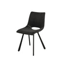 Silla BRIANA, en gris oscuro, vista en perspectiva