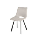 Silla BRIANA, en beige, vista en perspectiva