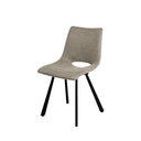 Silla BRIANA, en taupe, vista en perspectiva