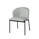 Silla FAINA, en gris claro, vista en perspectiva