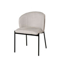 Silla FAINA, en beige, vista en perspectiva
