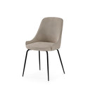 Silla AGATA, en taupe, vista en perspectiva