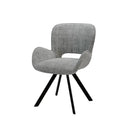 Silla ASTRID, en gris claro, vista en perspectiva