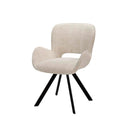 Silla ASTRID, en beige, vista en perspectiva