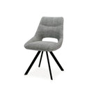 Silla CALLIE, en gris claro, vista en perspectiva