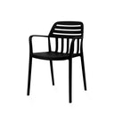 Silla DESIREE, en negro, vista en perspectiva