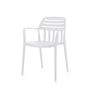 Silla DESIREE, en blanco, vista en perspectiva