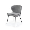 Silla MAYRA, en gris claro, vista en perspectiva