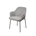 Silla ABIGAIL, en negra y gris claro, vista en perspectiva