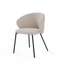 Silla MERIDA, en beige, vista en perspectiva