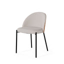 Silla CASANDRA, en beige, vista en perspectiva