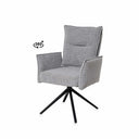 Silla ELLEN, en gris claro, vista en perspectiva