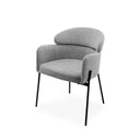 Silla SALLY, en gris claro, vista en perspectiva