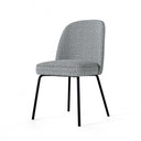Silla MAXIME, en gris claro, vista en perspectiva