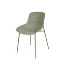Silla DILETTA, en verde, vista en perspectiva