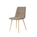 Silla MINNIE, en taupe, vista en perspectiva