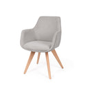 Silla SHARON, en gris, vista en perspectiva
