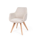 Silla SHARON, en beige, vista en perspectiva