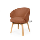 Silla VIRGINIA, en terracota, vista en perspectiva