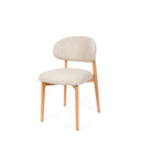 Silla WANDA, en beige, vista en perspectiva