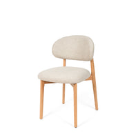 Silla WANDA Tapizada con Patas de Madera