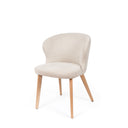 Silla TANYA, en beige, vista en perspectiva