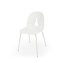 Silla ARWEN, en blanco, vista en perspectiva