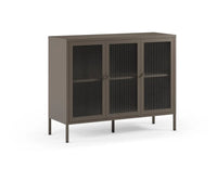 Aparador LUNA 120 cm con 3 puertas de cristal